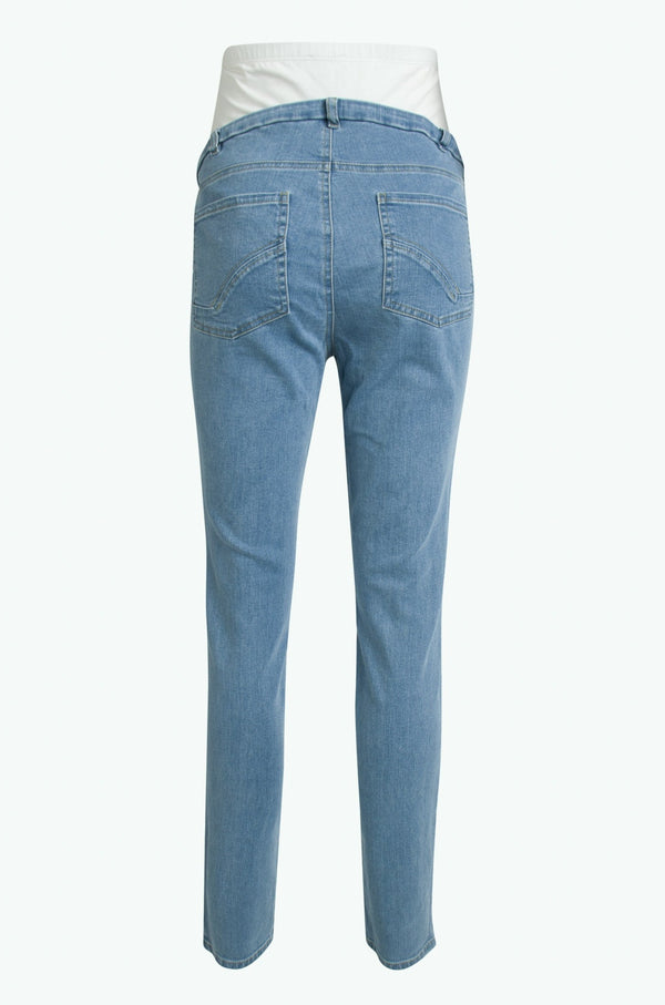 Вталени еластични дънки за бременни