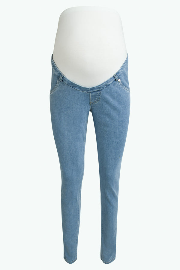 Вталени еластични дънки за бременни