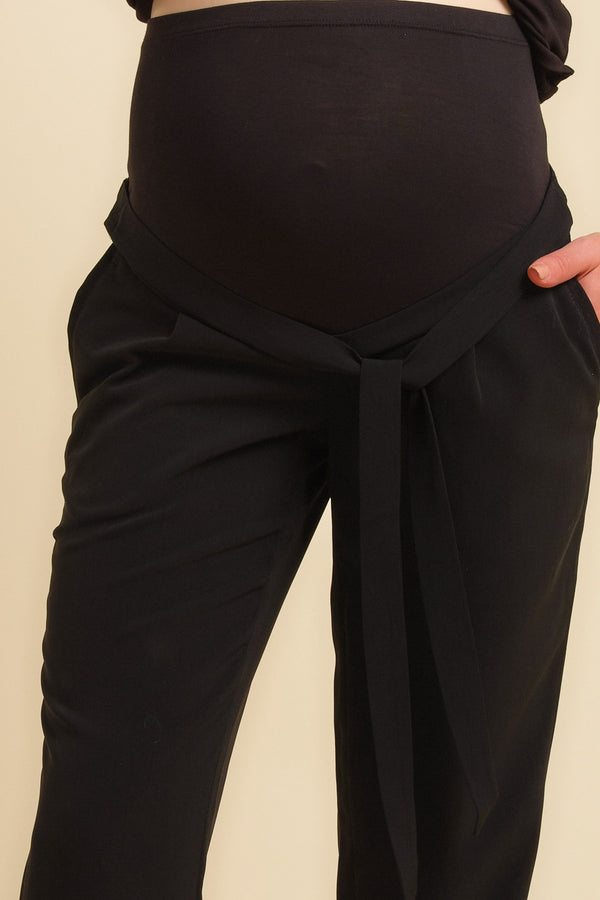 Широк панталон с колан за бременни