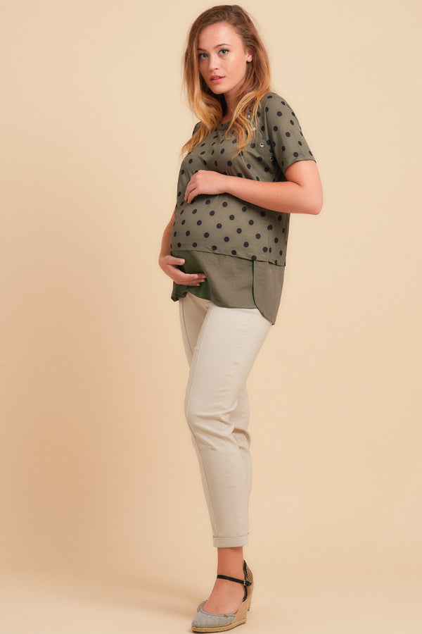Блуза с десен за бременни и кърмещи