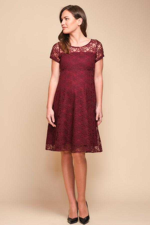 Официална дантелена рокля за бременни