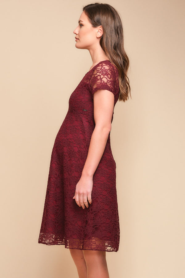 Официална дантелена рокля за бременни