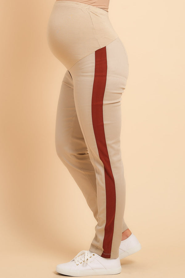 Памучен еластичен панталон за бременни