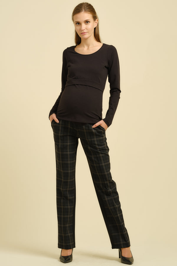Кариран панталон за бременни