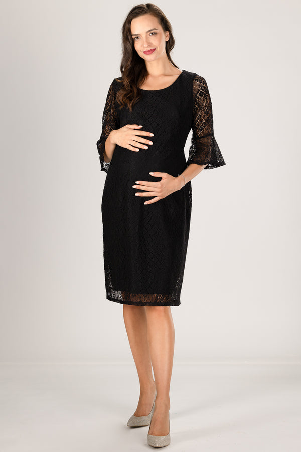 Официална дантелена рокля за бременни