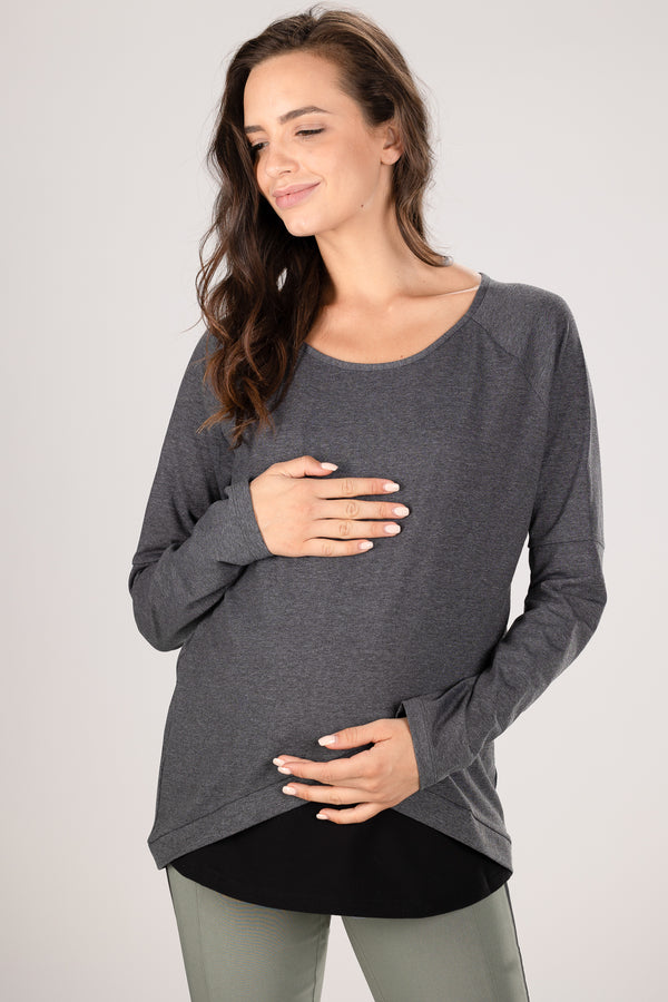 Памучна блуза за бременни и кърмещи